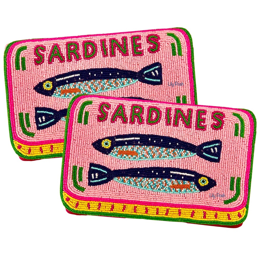 Lily Posh Sardines Clutch, Sardines in Tin Can Crossbody Clutch Bag, Fish - Picture 2 of 5